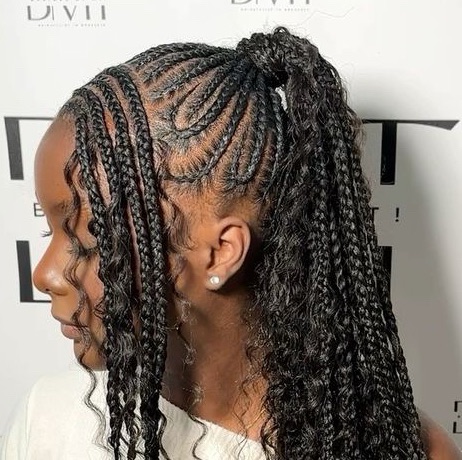 Braided ponytail